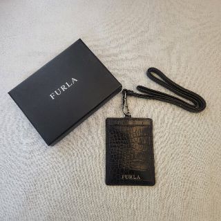 フルラ(Furla)の値下げ【未使用】フルラ バッジホルダー (黒・本革)(パスケース/IDカードホルダー)