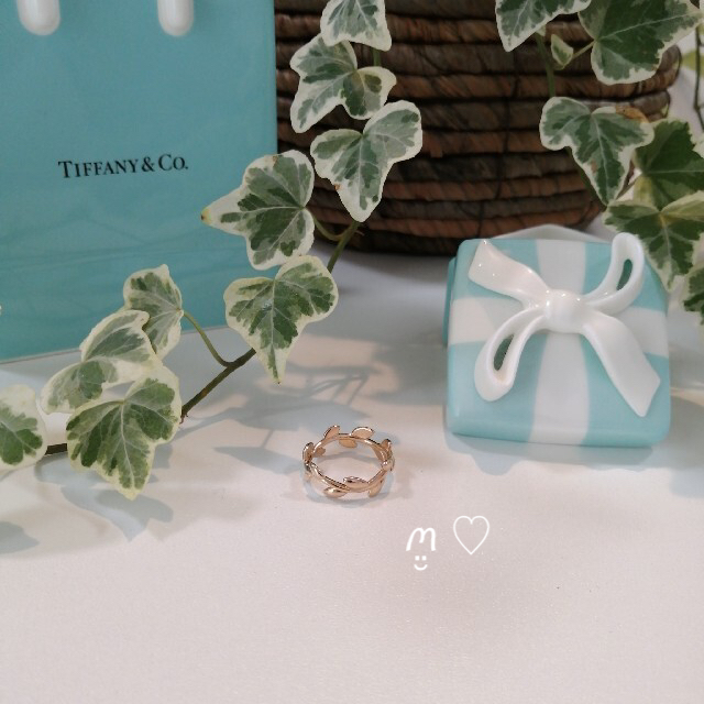 週間売れ筋 Tiffany & ティファニー オリーブリーフリング 11号 k18