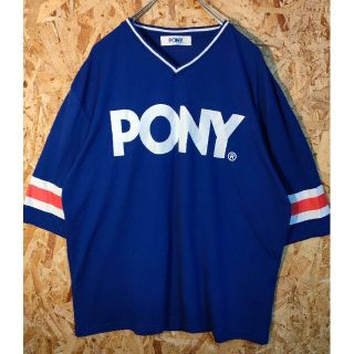 ポニー(PONY)のPONY ビッグロゴプリント トリコロールカラー Tシャツ(Tシャツ/カットソー(半袖/袖なし))