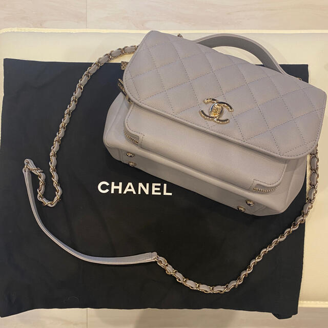 CHANEL アフィニティ　グレー　ハンドル　フラップバッグ