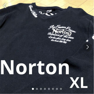 ノートン(Norton)の美品　Norton長袖刺繍カットソー　XL(Tシャツ/カットソー(七分/長袖))
