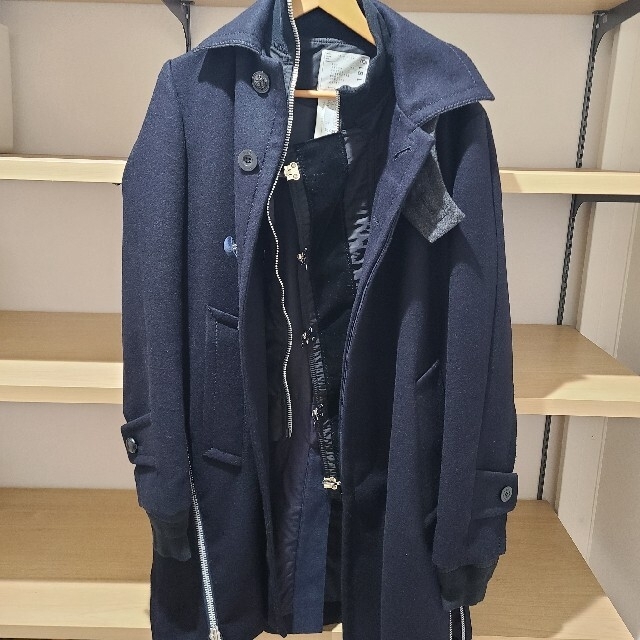 18AW Sacai Melton Coat 18-01818M - www.dreamsmilesdental.com.au
