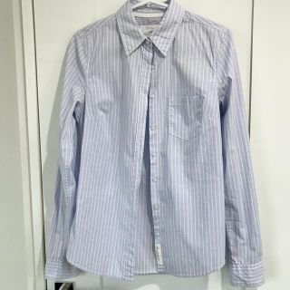 エイチアンドエム(H&M)のH&M ストライプシャツ ブルー(シャツ/ブラウス(長袖/七分))