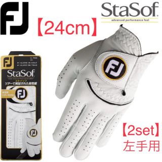 フットジョイ(FootJoy)の【2set】ゴルフ　グローブ　手袋　フットジョイ　ステイソフ　左 24(その他)