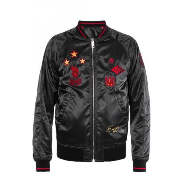 DIESEL スカジャン ac Milan ボンバージャケット ブラック L-tops.edu.ng