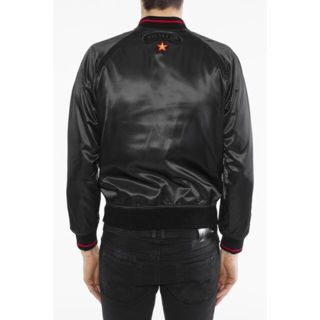 DIESEL(ディーゼル)のDIESEL スカジャン L ac Milan ボンバージャケット　ブラック メンズのジャケット/アウター(スカジャン)の商品写真