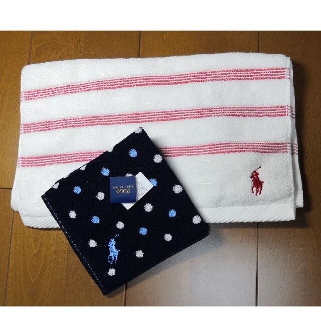 POLO RALPH LAUREN(ポロラルフローレン)のPOLO ラルフローレン ハンド（フェイス）タオル＆ウォッシュタオル ２枚セット インテリア/住まい/日用品の日用品/生活雑貨/旅行(タオル/バス用品)の商品写真