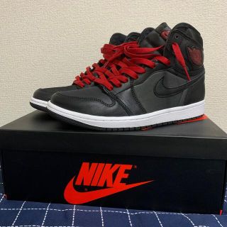 ナイキ(NIKE)のAIR JORDAN 1 RETRO HIGH OG BLACK/GYM RED(スニーカー)