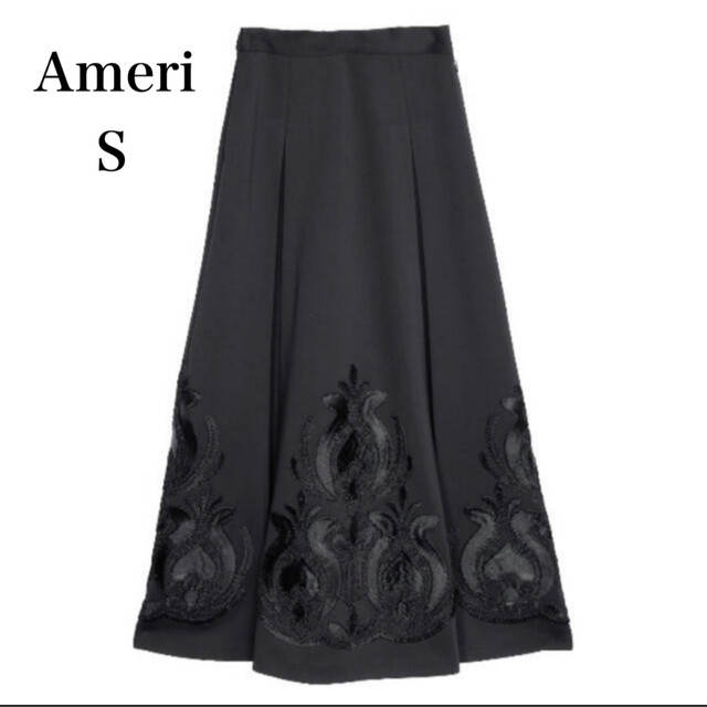 Ameri VINTAGE(アメリヴィンテージ)のAMERI 新品♡ RIBBON EMBROIDERY SKIRT Ｓサイズ♡ レディースのスカート(ロングスカート)の商品写真