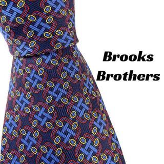 ブルックスブラザース(Brooks Brothers)の【3539】良品！ブルックスブラザーズ　ネクタイ　ブルー系　総柄(ネクタイ)