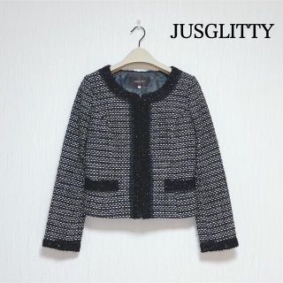 ジャスグリッティー(JUSGLITTY)の【maron様専用】JUSGLITTY ジャスグリッティー ツイードジャケット(ノーカラージャケット)