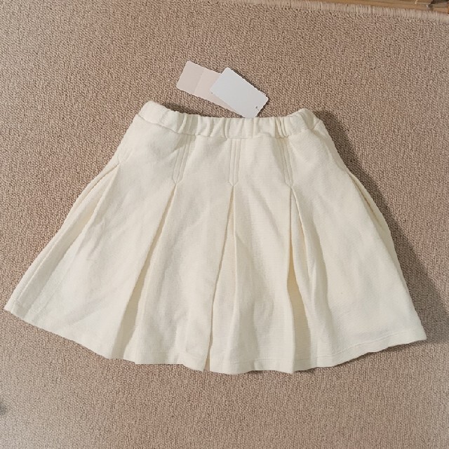 専用⭐新品タグつき⭐petit main　スカパン白120 キッズ/ベビー/マタニティのキッズ服女の子用(90cm~)(スカート)の商品写真