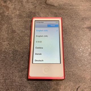 アイポッド(iPod)の80664T iPod nano7世代　16GB ピンク　中古品(ポータブルプレーヤー)