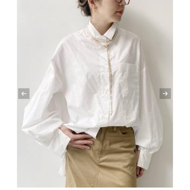 L'Appartement DEUXIEME CLASSE(アパルトモンドゥーズィエムクラス)のL'Appartement /Volume Sleeeve Shirt/ホワイト レディースのトップス(シャツ/ブラウス(長袖/七分))の商品写真