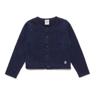 プチバトー(PETIT BATEAU)のコットンニットカーディガン　4ans 104cm(カーディガン)