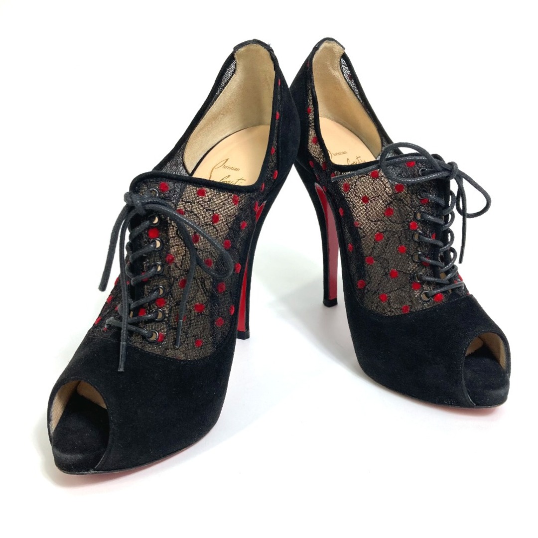 クリスチャンルブタン Christian Louboutin ドット柄 レース オープン