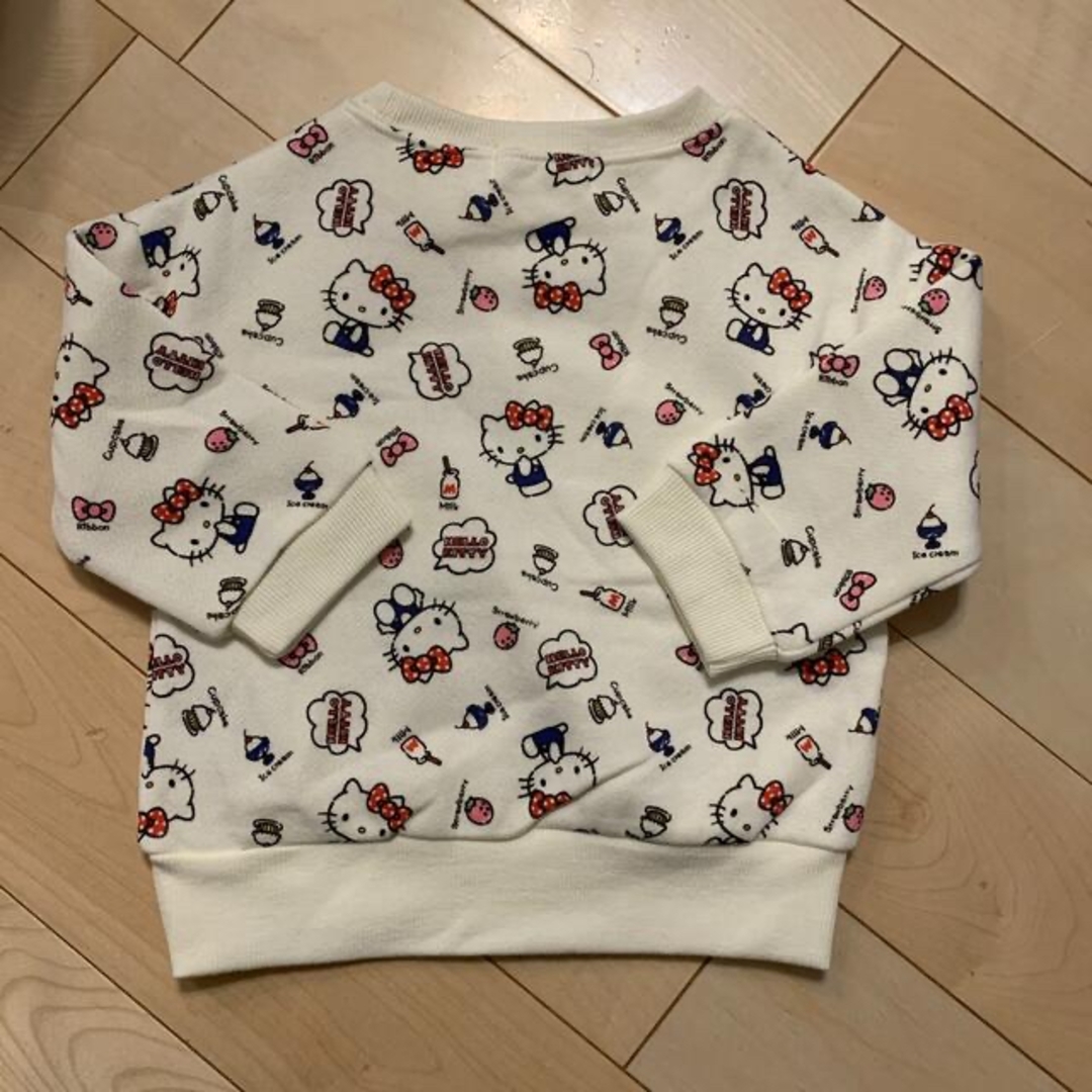 ⭐︎新品 キティ トレーナー ハローキティ 裏起毛 ホワイト 80