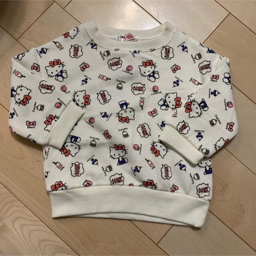 ⭐︎新品 キティ トレーナー ハローキティ 裏起毛 ホワイト 80 | フリマアプリ ラクマ