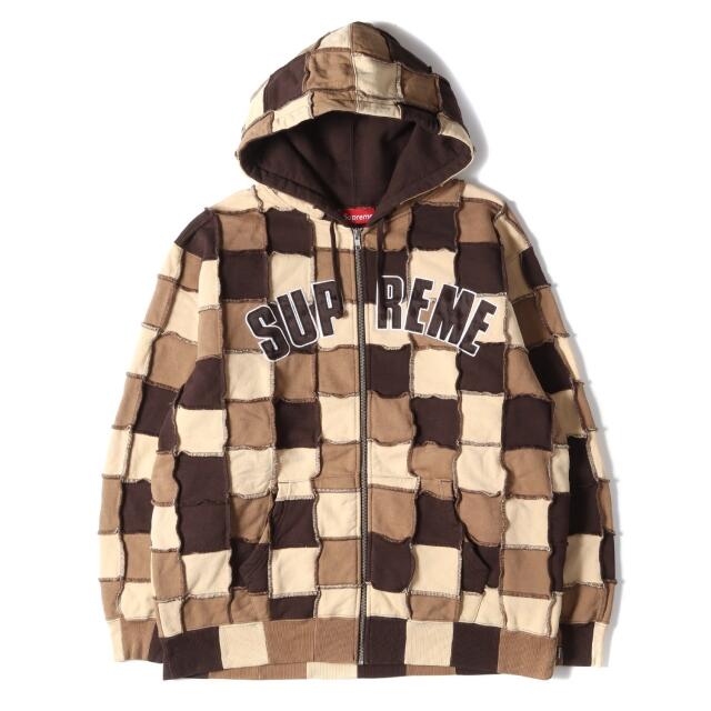 Supreme Patchwork Zip Up Hooded Ｌ　新品