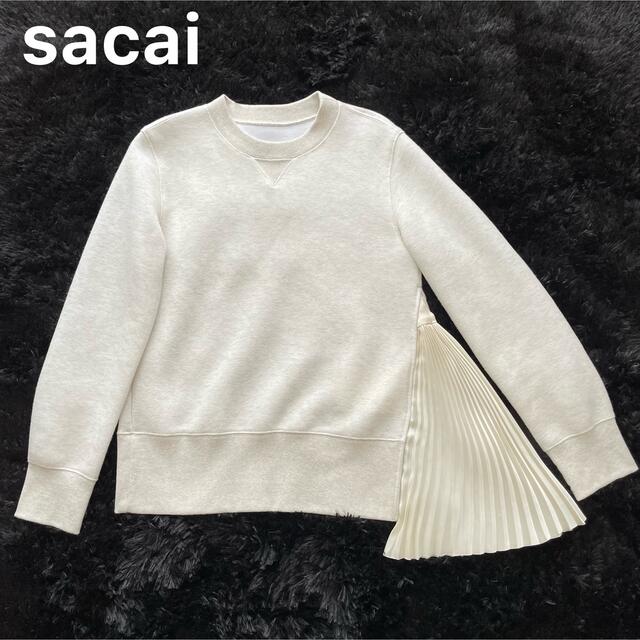 sacai(サカイ)の《美品》sacai  サカイ　サイドプリーツスウェット レディースのトップス(トレーナー/スウェット)の商品写真