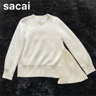 サカイ(sacai)の《美品》sacai  サカイ　サイドプリーツスウェット(トレーナー/スウェット)