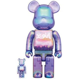 ベアブリック(BE@RBRICK)のBE@RBRICK X-girl CLEAR PURPLE 100%&400%(その他)