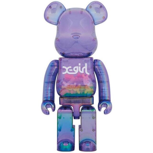 BE@RBRICK X-girl CLEAR PURPLE 1000%