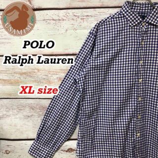 ポロラルフローレン(POLO RALPH LAUREN)の美品 ポロラルフローレン 長袖シャツ ギンガムチェック ビックサイズ(シャツ/ブラウス(長袖/七分))