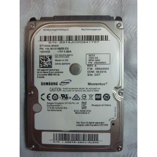 サムスン(SAMSUNG)の【中古使用】SAMSONG 2.5インチ HDD ST1000LM024 1TB(PCパーツ)