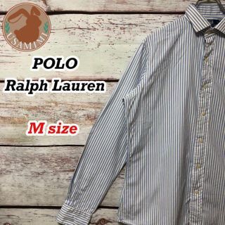 ラルフローレン(Ralph Lauren)のポロラルフローレン ストライプ ワイドカラー レジェンドカスタムフィット M(シャツ/ブラウス(長袖/七分))