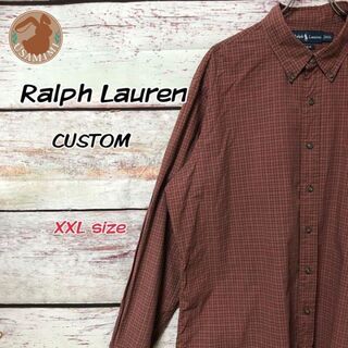ラルフローレン(Ralph Lauren)のRalph Lauren 長袖 チェックシャツ BDシャツ 刺繍ロゴ XXL(シャツ)