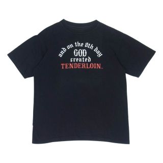 テンダーロイン(TENDERLOIN)のTENDERLOIN テンダーロイン Ｔシャツ T-TEE and on the 8yh day プリント 半袖 Tシャツ ブラック系 M【中古】(シャツ)