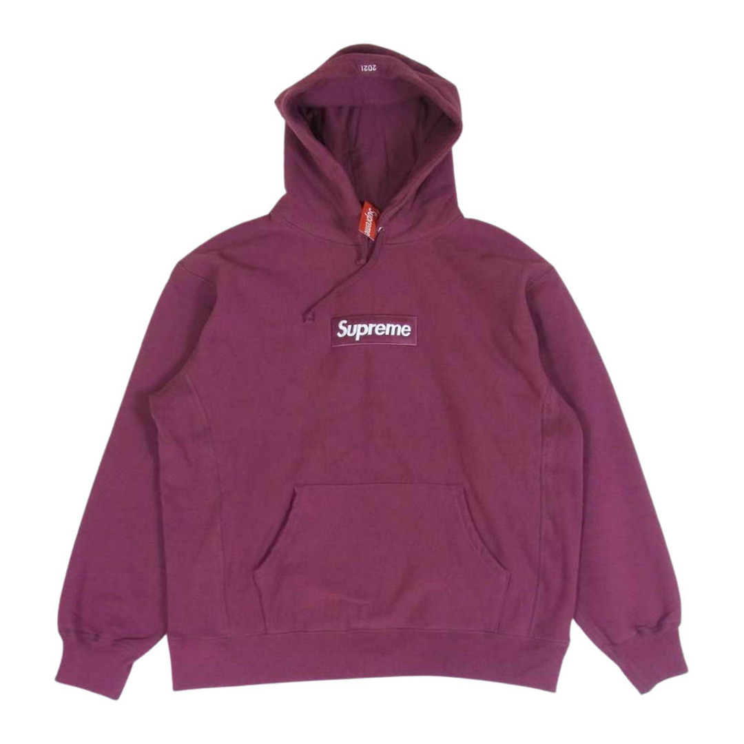 Supreme - Supreme シュプリーム パーカー 21AW Box Logo Hooded Sweatshirt Plum ディープレッドパープル系 L【極上美品】【中古】