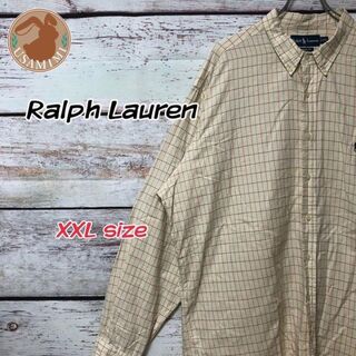 ラルフローレン(Ralph Lauren)のRalph Lauren 長袖 チェックシャツ BDシャツ 刺繍ロゴ XXL(シャツ)
