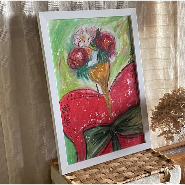 絵画 壁掛け絵【Afternoon tea:蔷薇荘園で花を受け取った美しい少女