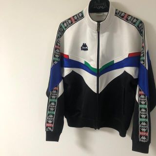 90s kappa クレイジーパターン ジャージ サイドライン ホワイト切り替え