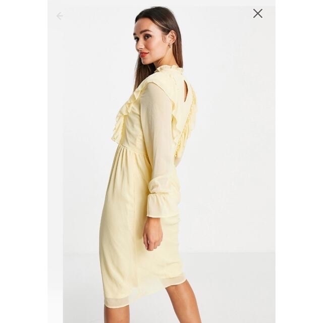 asos(エイソス)の【ASOS】新品 VILAフリルワンピース  UK10 レディースのワンピース(ロングワンピース/マキシワンピース)の商品写真