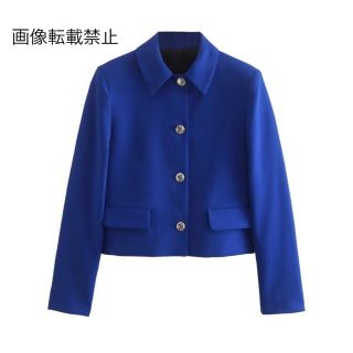 🍬10月新作🍭9368◆blue vintage シャツジャケット(ノーカラージャケット)