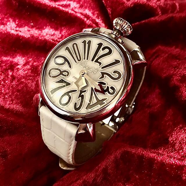 ヤマト工芸 GaGa MILANO ガガミラノ MANUALE クオーツ ホワイト 腕時計