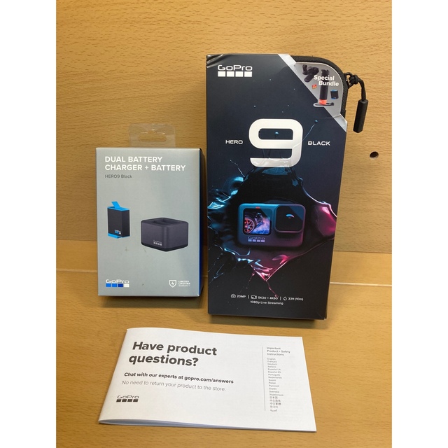 純正バッテリー3個付き】GoPro9 !ネック式マウント付き 純正バッテリー3個付き】GoPro9 !ネック式マウント付き