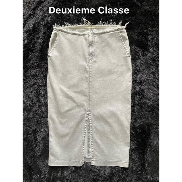 DEUXIEME CLASSE(ドゥーズィエムクラス)のDeuxieme Classe カットオフデニムスカート ドゥージーエムクラス レディースのスカート(ひざ丈スカート)の商品写真