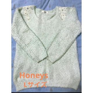 ハニーズ(HONEYS)のHoneys ハニーズ　ニット　Lサイズ　ミント(ニット/セーター)