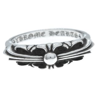 クロムハーツ(Chrome Hearts)のCHROME HEARTS クロムハーツ BABY CLSC FLRL CRS ベイビークラシック フローラルクロスリング シルバー(リング(指輪))