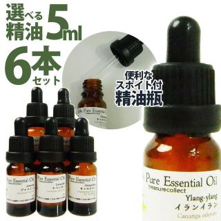 ★5ml×6本★ 精油 アロマオイル セット 加湿器 スポイト付 36種から選択(エッセンシャルオイル（精油）)