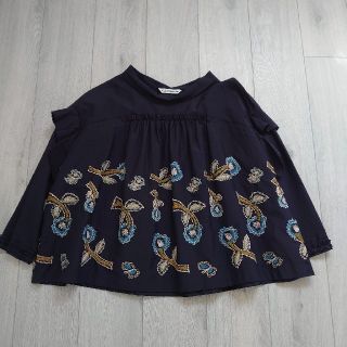 美品☆ミナペルホネンシルク混ブラウス　ya1098  yume