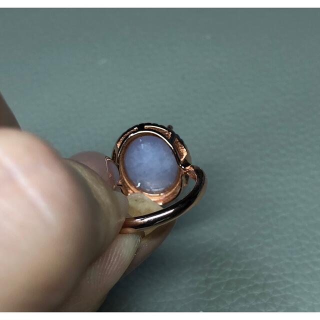 ミャンマー産天然本翡翠　ラベンダー色指輪s925シルバー　新品　送料無料 レディースのアクセサリー(リング(指輪))の商品写真