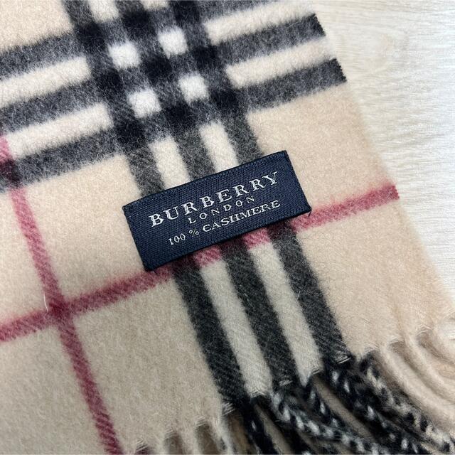 BURBERRY　ノバチェック柄カシミヤマフラー