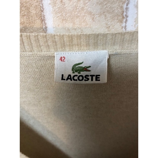 LACOSTE(ラコステ)のLACOSTE　アンゴラ混　ニット　Vネック　セーター　L レディースのトップス(ニット/セーター)の商品写真