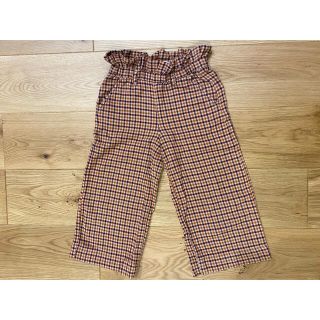 ギャップキッズ(GAP Kids)のGAP ギャップ チェック柄 ワイドパンツ 110(パンツ/スパッツ)