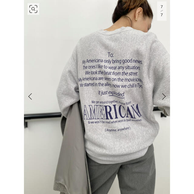 Americana/アメリカーナ】Halfsleeve Logo Sweat www